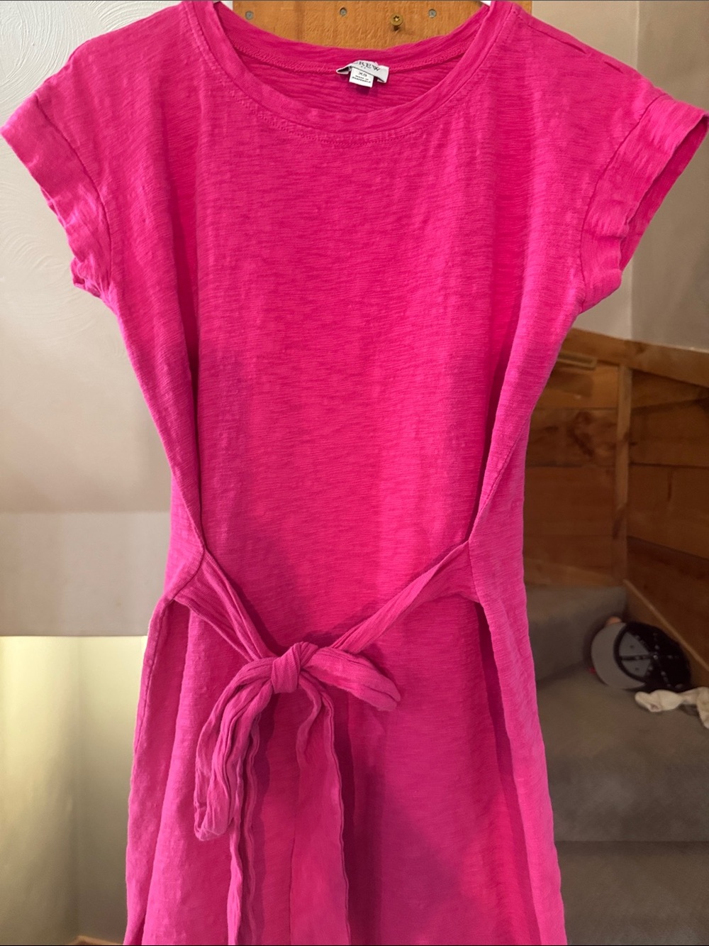 J. Crew Hot Pink Tie-Front Tunic Top